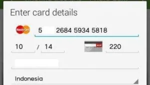 cara memasukan detail kartu
