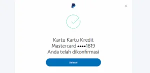 kartu anda telah dikonfirmasi