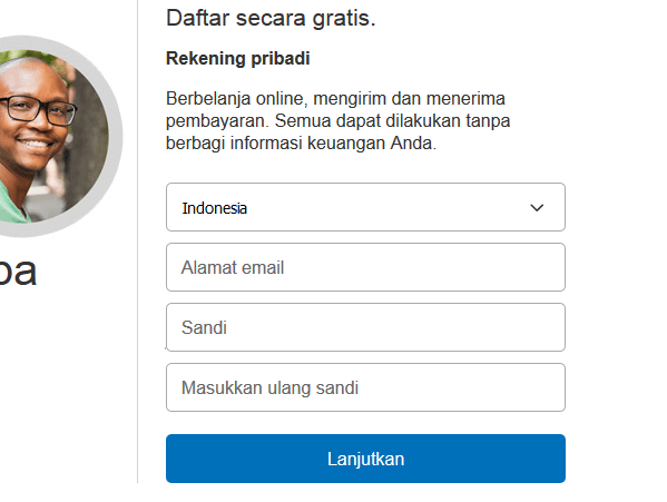cara daftar paypal
