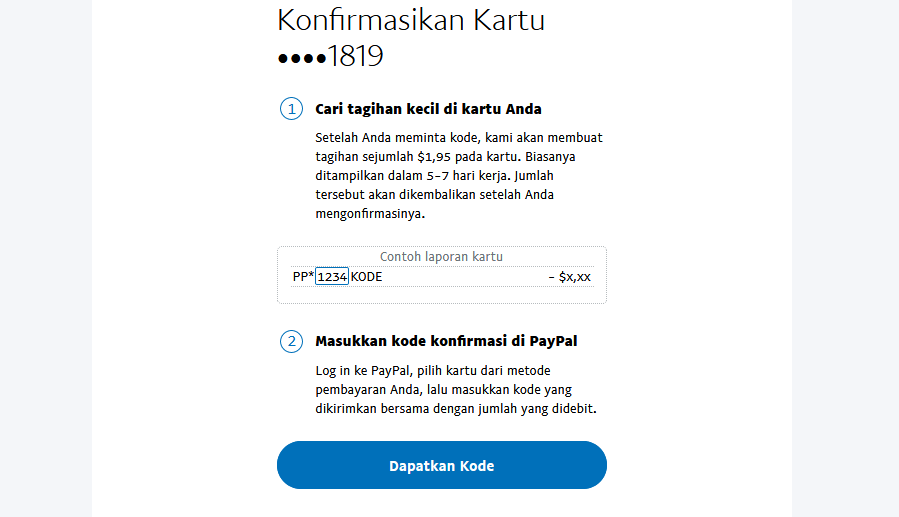 dapatkan kode