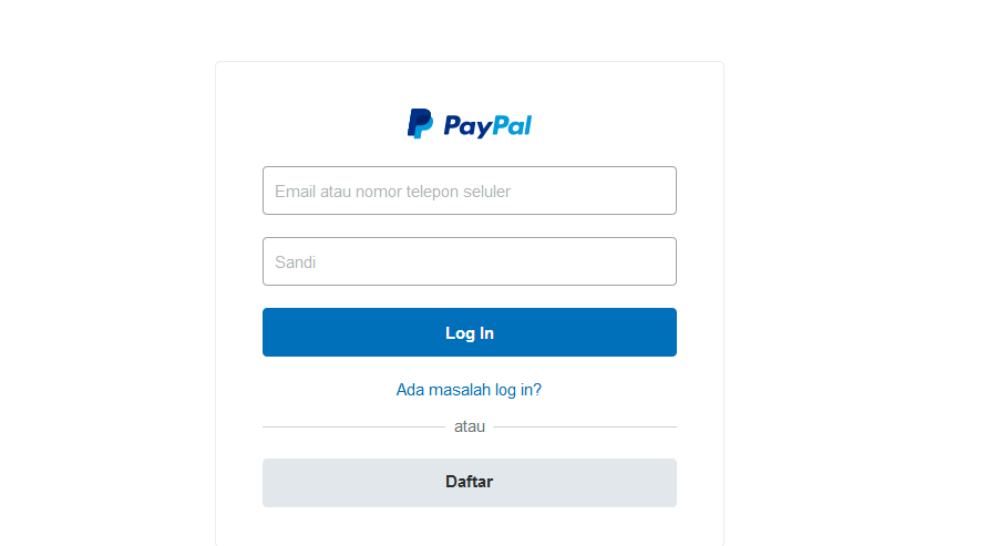 login paypal